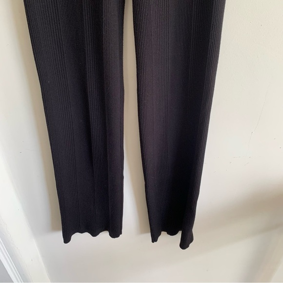 PINK ROSE BLACK RIBBED PANTS - Picture 5 of 10